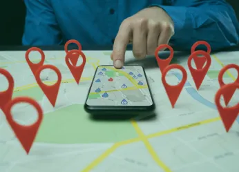 Mapa con puntos